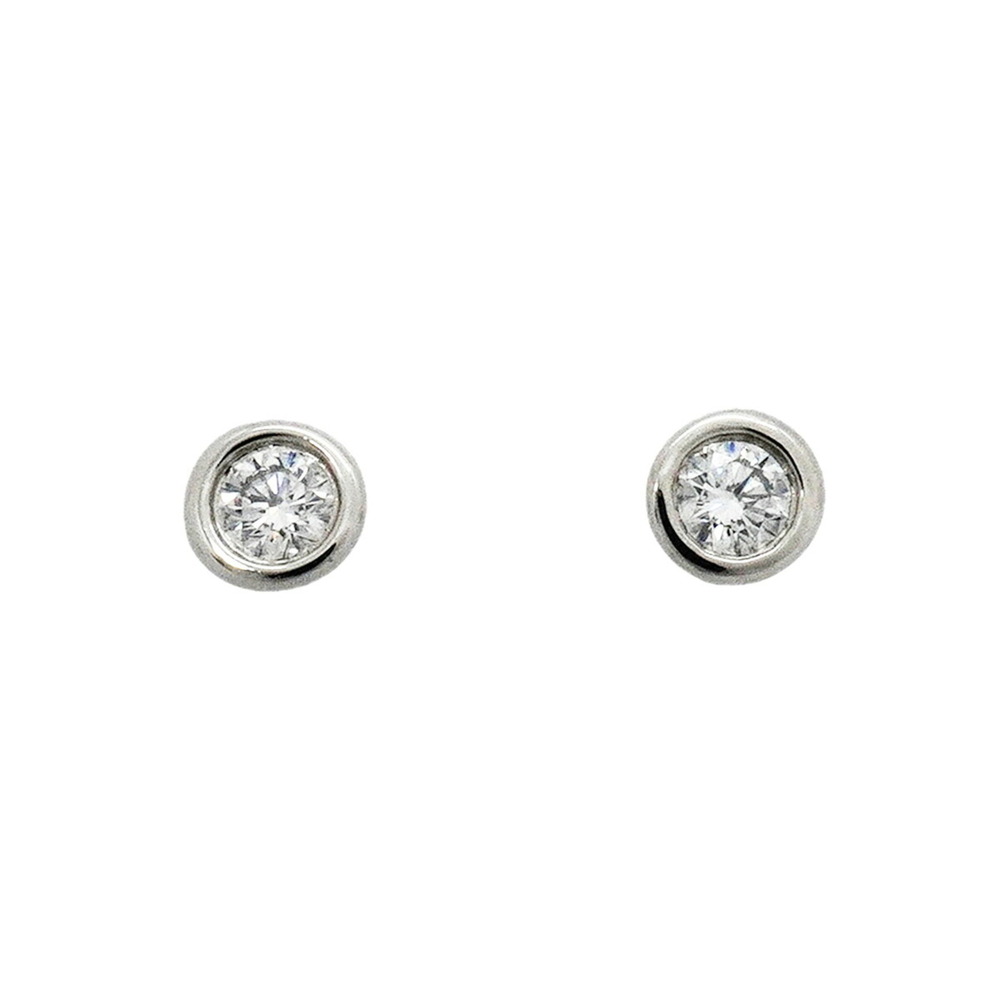 Tiffany & Co. By the Yard Earrings, 1PD (One Diamond), Platinum 950, Ladies' ...